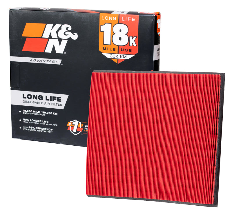 K&N Advantage Air Filter 18K Miles BMW X6 L6-3.0L F/I 2008-2017