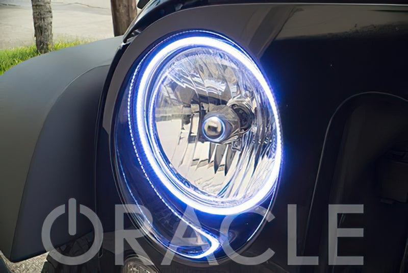 Oracle 7in Round Surface Mount LED Headlight Halo Kit - Amber