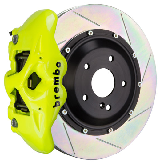 Brembo 18+ SQ5 (FY) Front GT BBK 6 Piston Cast 405x34 2pc Rotor Slotted Type-1- Fluo. Yellow