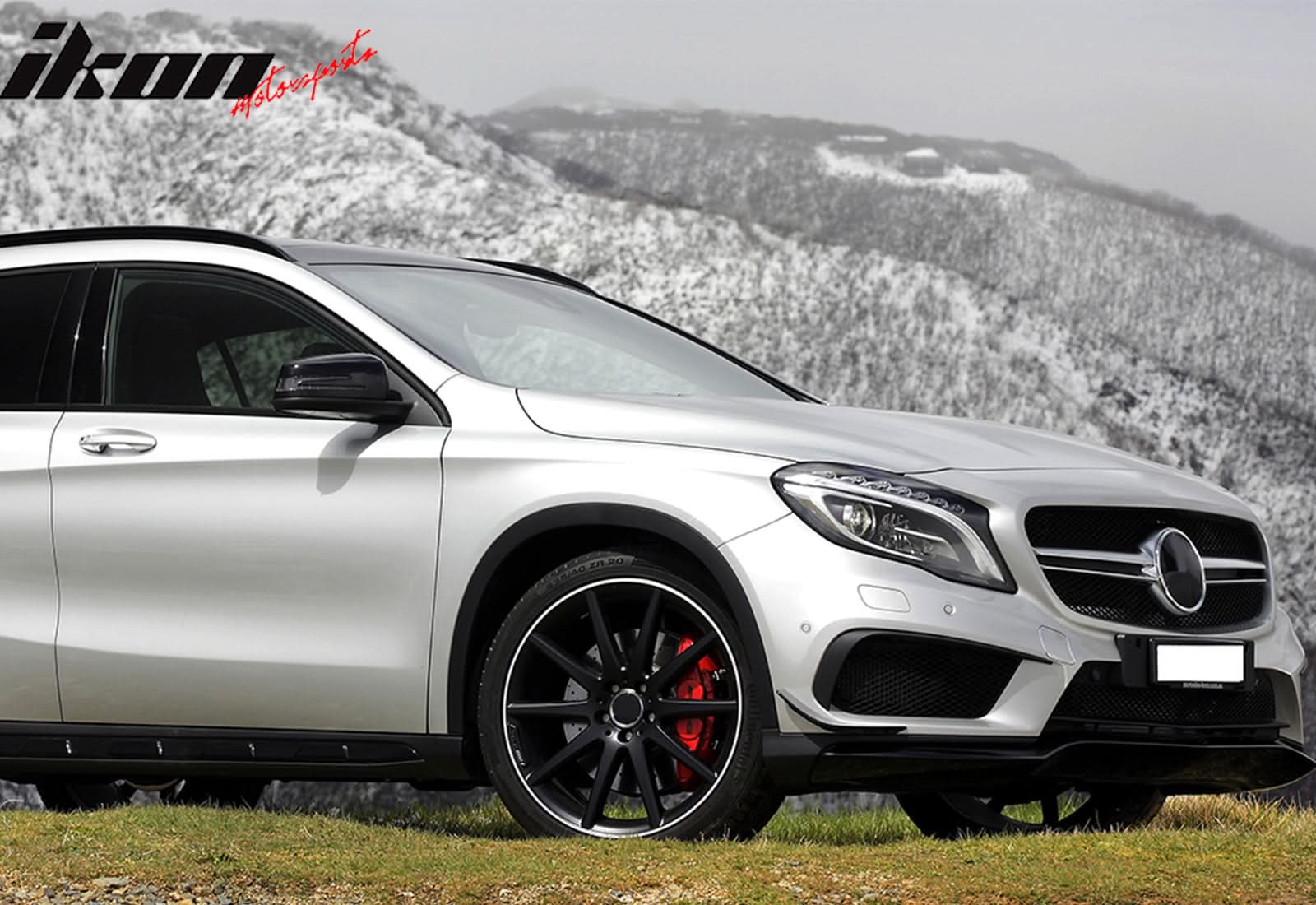 2014-2016 Benz W156 GLA-Class Painted #040 Black Front Vent Flaps ABS