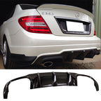 2012-2014 Benz C-Class W204 LCI Rear Lip Diffuser Carbon Fiber