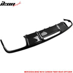 2011-2017 Benz CLS Class W218 Rear Bumper Lip Diffuser Carbon Fiber
