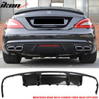 2011-2017 Benz CLS Class W218 Rear Bumper Lip Diffuser Carbon Fiber