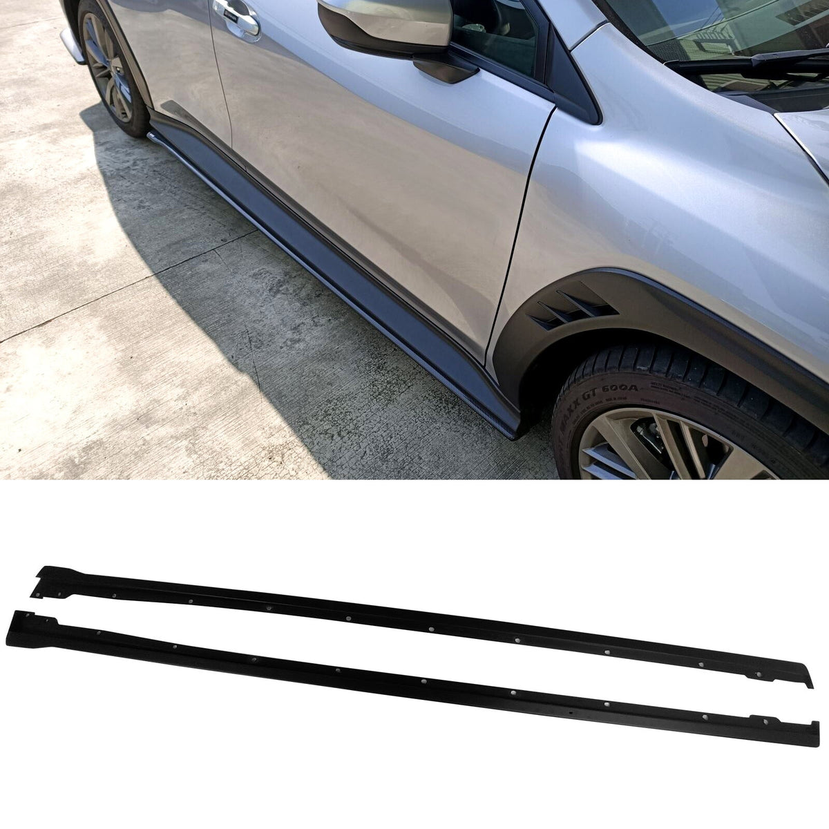 2022-2025 Subaru WRX Unpainted Side Skirts Extension Rocker Panel Pair