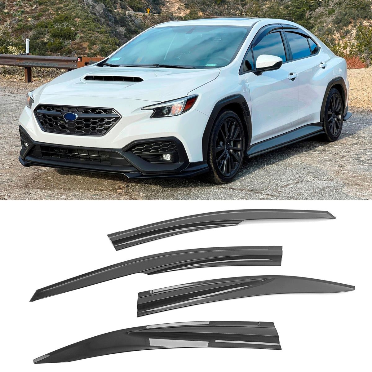 2022-2025 Subaru WRX 5th Mugen Style Window Visor Rain Wind Guard Vent