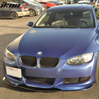 Fits 07-13 BMW E90 E92 E93 2Dr K3 CF Front Bumper Lip&Splitter Rod