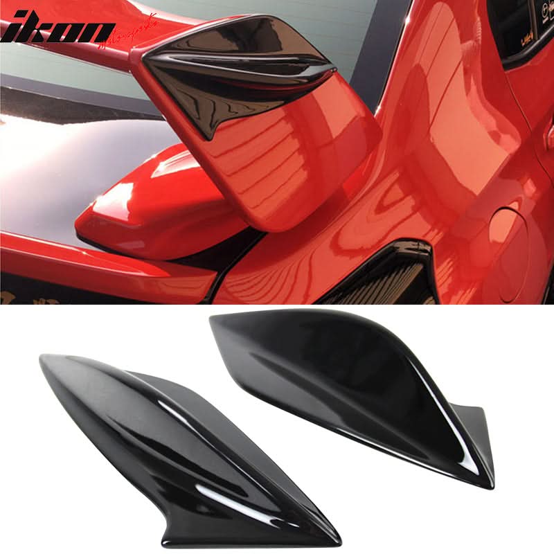 2015-2021 Subaru WRX&STI DTO Style Gloss Black Trunk Spoiler Side Fins