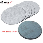 50PC 5in 127mm 60 Grit Auto Sanding Disc Sandpaper Sheets Sand Paper