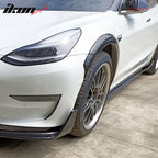 2017-2023 Tesla Model 3 V Matte Black Side Skirts Extension 6PC PP