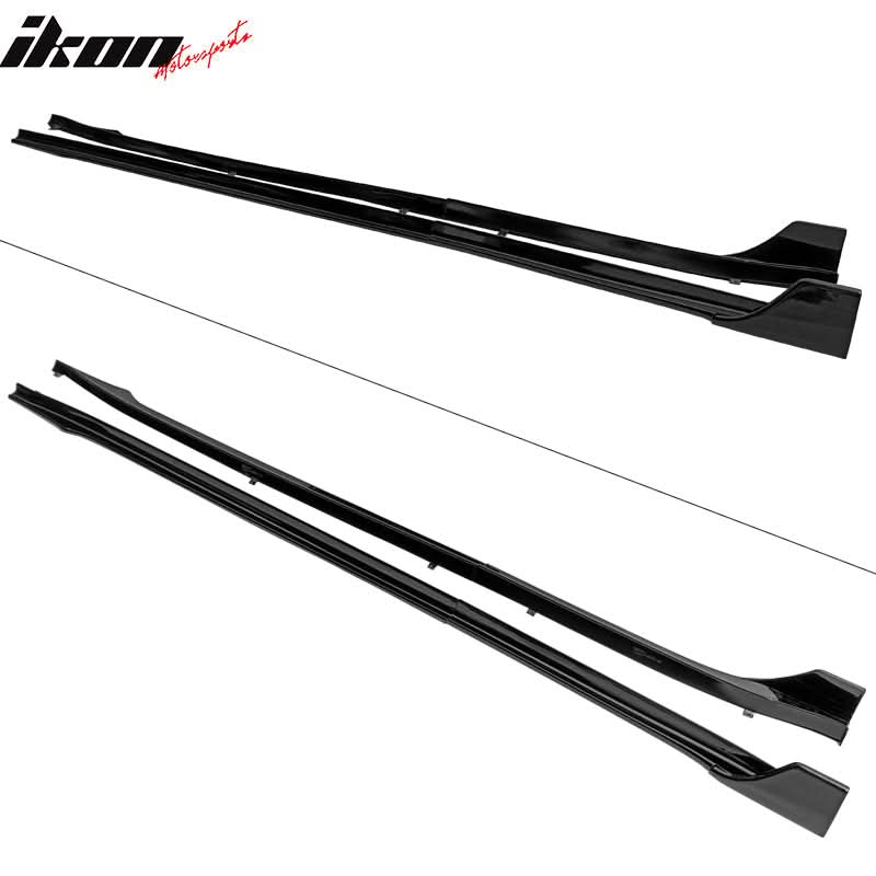 2017-2023 Tesla Model 3 Side Skirts Extension V Style Gloss Black 6PC