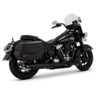 Vance & Hines 2025+ HD Softail Twin Slash 4in Round Black Slip-On Exhaust