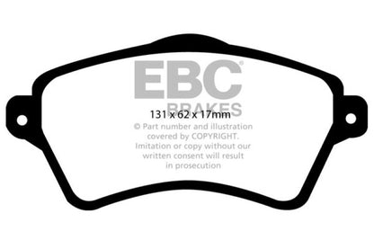 EBC 01-05 Land Rover Freelander 2.5 Ultimax2 Front Brake Pads