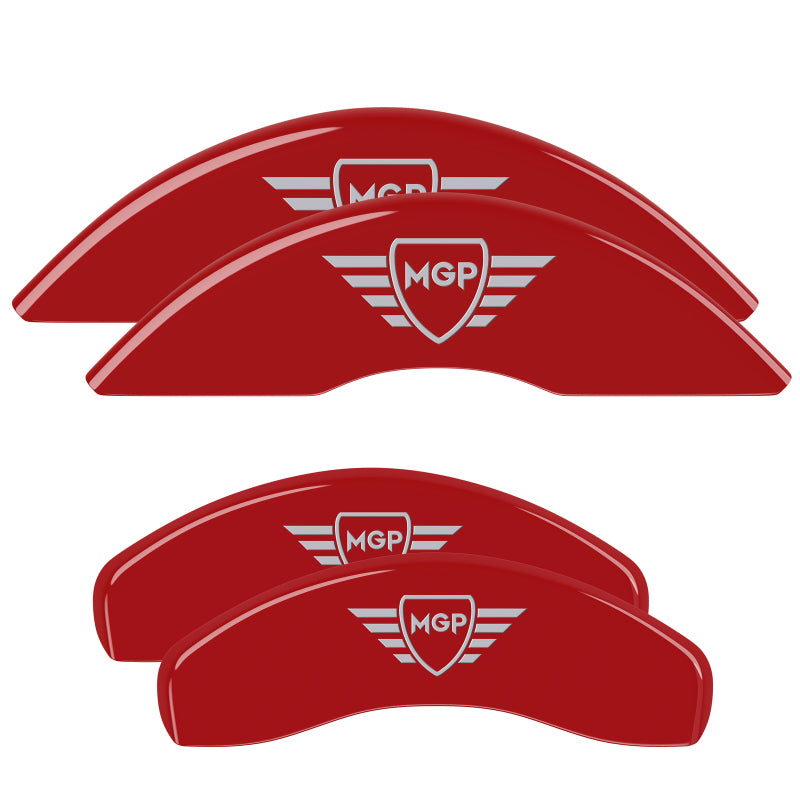 MGP 21-24 Chevy Trailblazer Front & Rear Brake Caliper Cover Set- Red