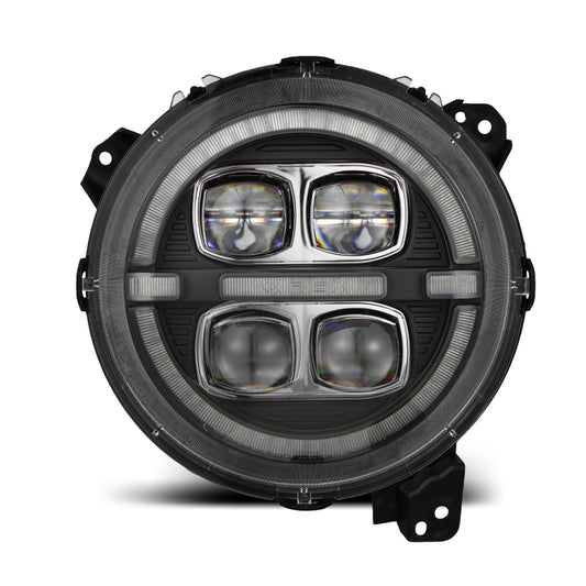 AlphaRex 18-23 Jeep Wrangler JL/Gladiator JT LED Proj Headlights Black w/ Activ Light/Seq Signal/DRL