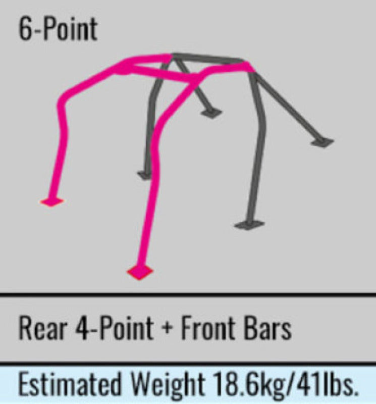 Cusco D1 Chromoly 2-Pssgr 6pt Around Dash Roll Cage 96-98 Toyota Chaser (JZX90) (w/o Sunroof) (S/O)