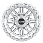 Weld Off-Road Swift 17x9in - 5x114.3 / 5x127 BP - ET-12 78.1mm CB Gloss Silver Machined Wheel & Ring