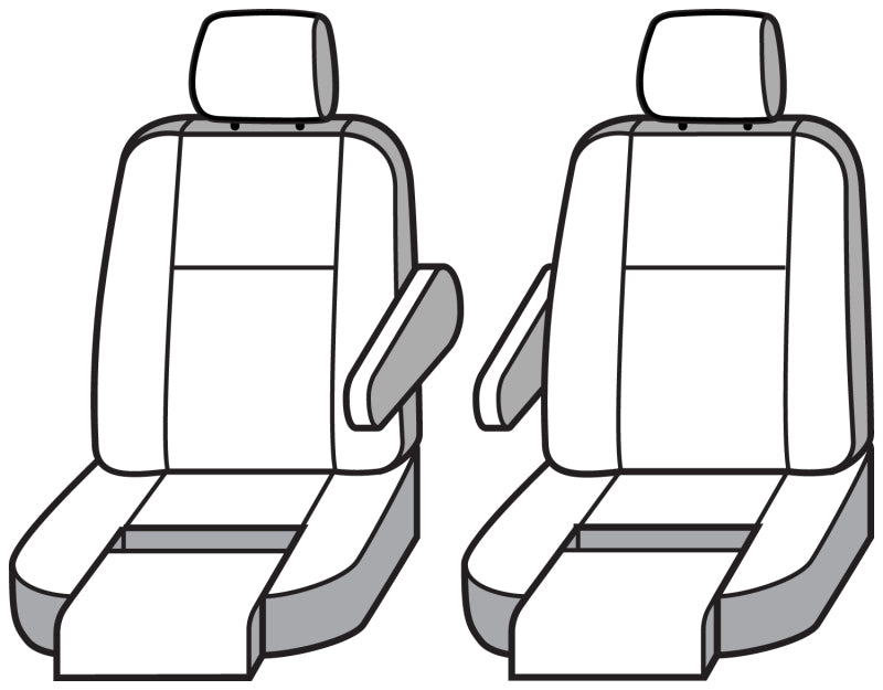 Covercraft 19-26 Mercedes-Benz Sprinter Polycotton SeatSaver Custom Front Row Seat Covers-Tan