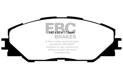 EBC 09-10 Pontiac Vibe 2.4 2WD Ultimax2 Front Brake Pads