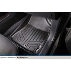 SMARTLINER Custom Fit Floor Liners For 2014-2015 Kia Sorento (with 3rd Row Seats) - Black / 2 Row Floor Mat Liner Set & Cargo Liner Behind the 2nd Row