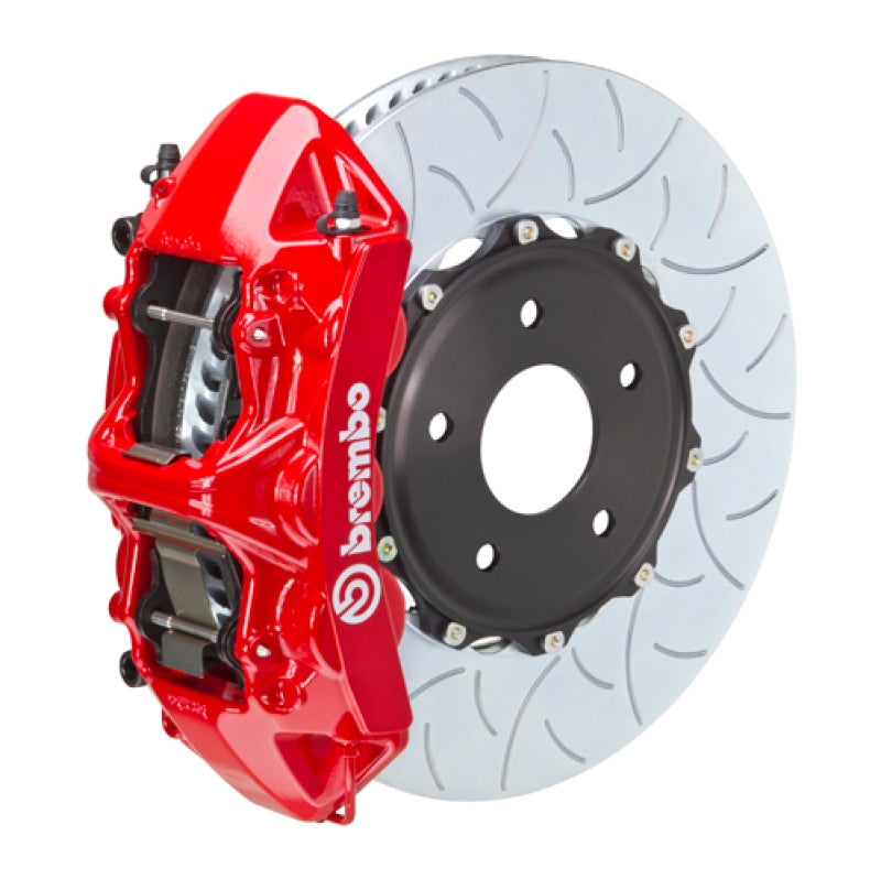 Brembo 97-04 Corvette C5 Front GT BBK 6 Piston Cast 350x34 2pc Rotor Slotted Type-3-Red