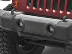 Raxiom 07-18 Jeep Wrangler JK V2 LED Switchback Fog Lights with Amber Turn Signal and Halo Rings