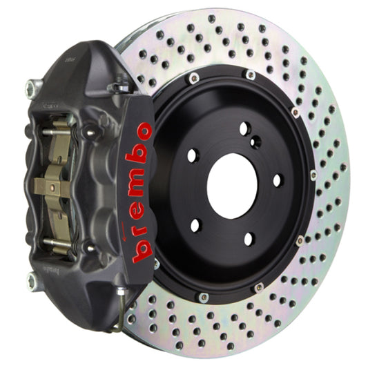 Brembo 08-09 G8 Rear GTS BBK 4 Piston Cast 345x28 2pc Rotor Drilled-Black HA