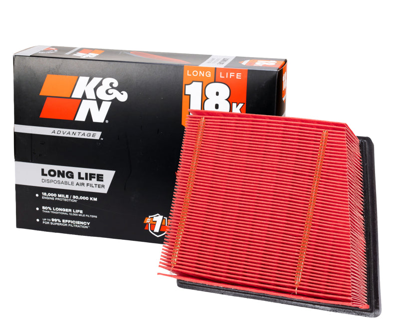 K&N Advantage Air Filter 18K Miles Ford Fiesta Vii L4-1.0L F/I 2017-2019