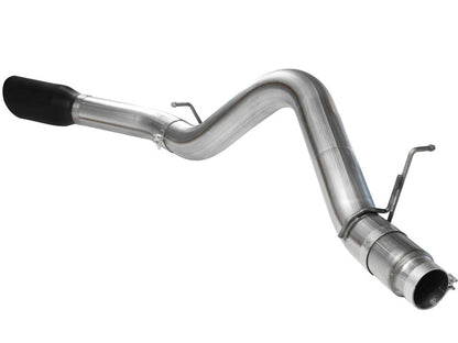 aFe MACHForce XP Exhaust 5in DPF-Back SS 11-13 GM Diesel Trucks V8-6.6L (td) (LML) (Blk Tip)