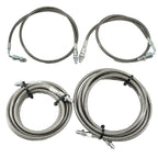 Stainless Rear Brake Line Replacement Kit For 96-00 Honda Civic w/rear drum - Bull Boost Performance