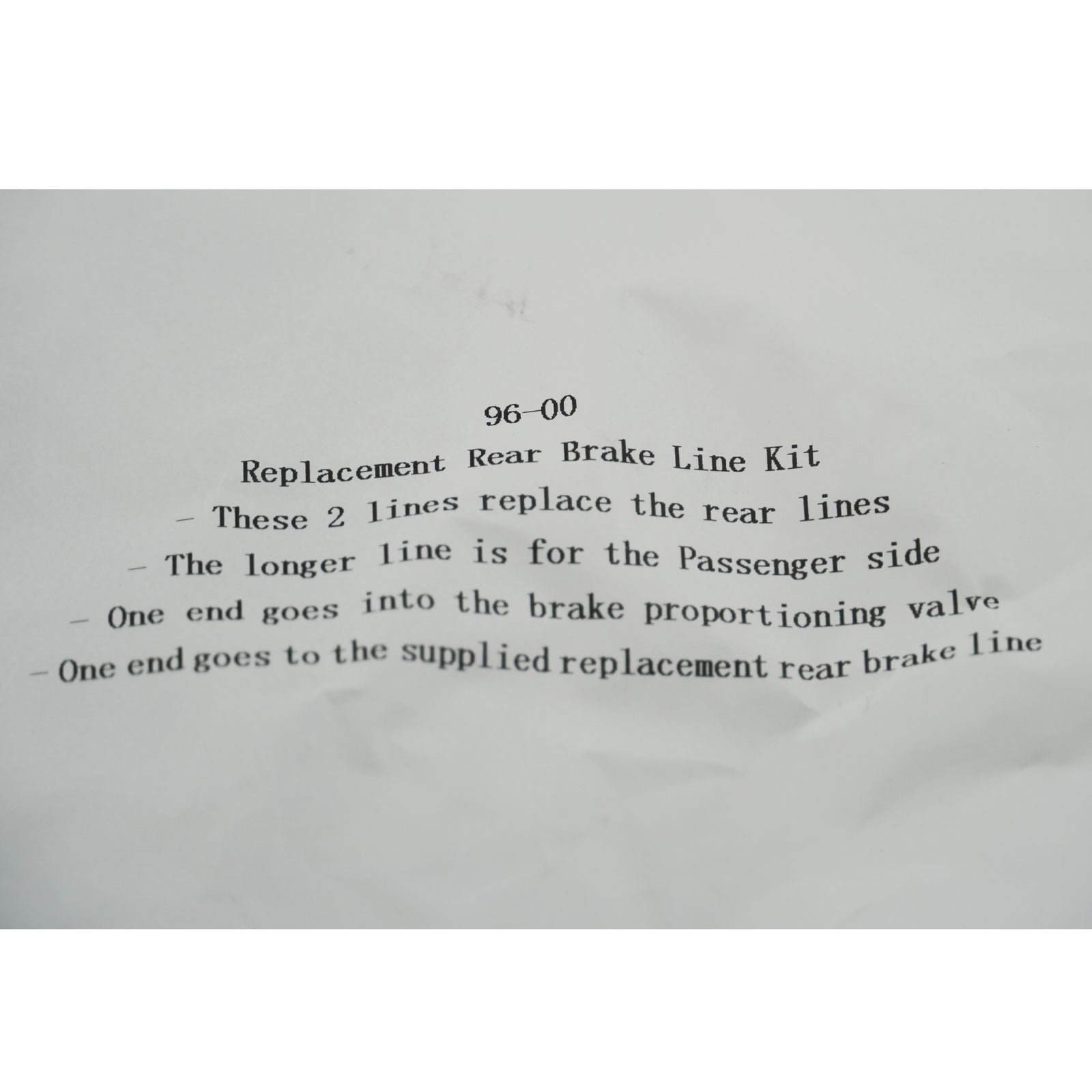Stainless Rear Brake Line Replacement Kit For 96-00 Honda Civic w/rear drum - Bull Boost Performance