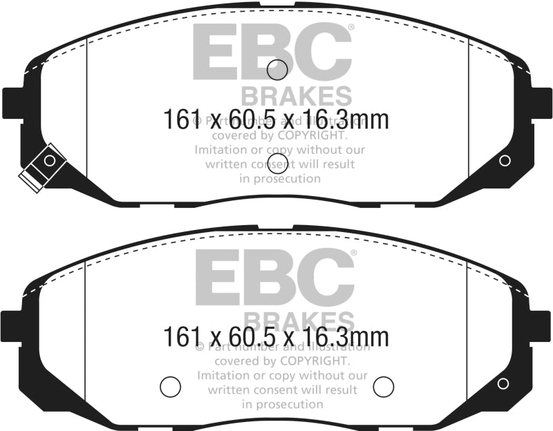 EBC 2015+ Kia Sedona 3.3L Ultimax2 Front Brake Pads