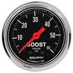 AutoMeter Gauge Boost 2-1/16in. 60 PSI Mechanical Traditional Chrome