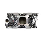 Edelbrock Chevy SB Victor Jr. 23 Degree Intake Manifold - Chrome Plasma Finish