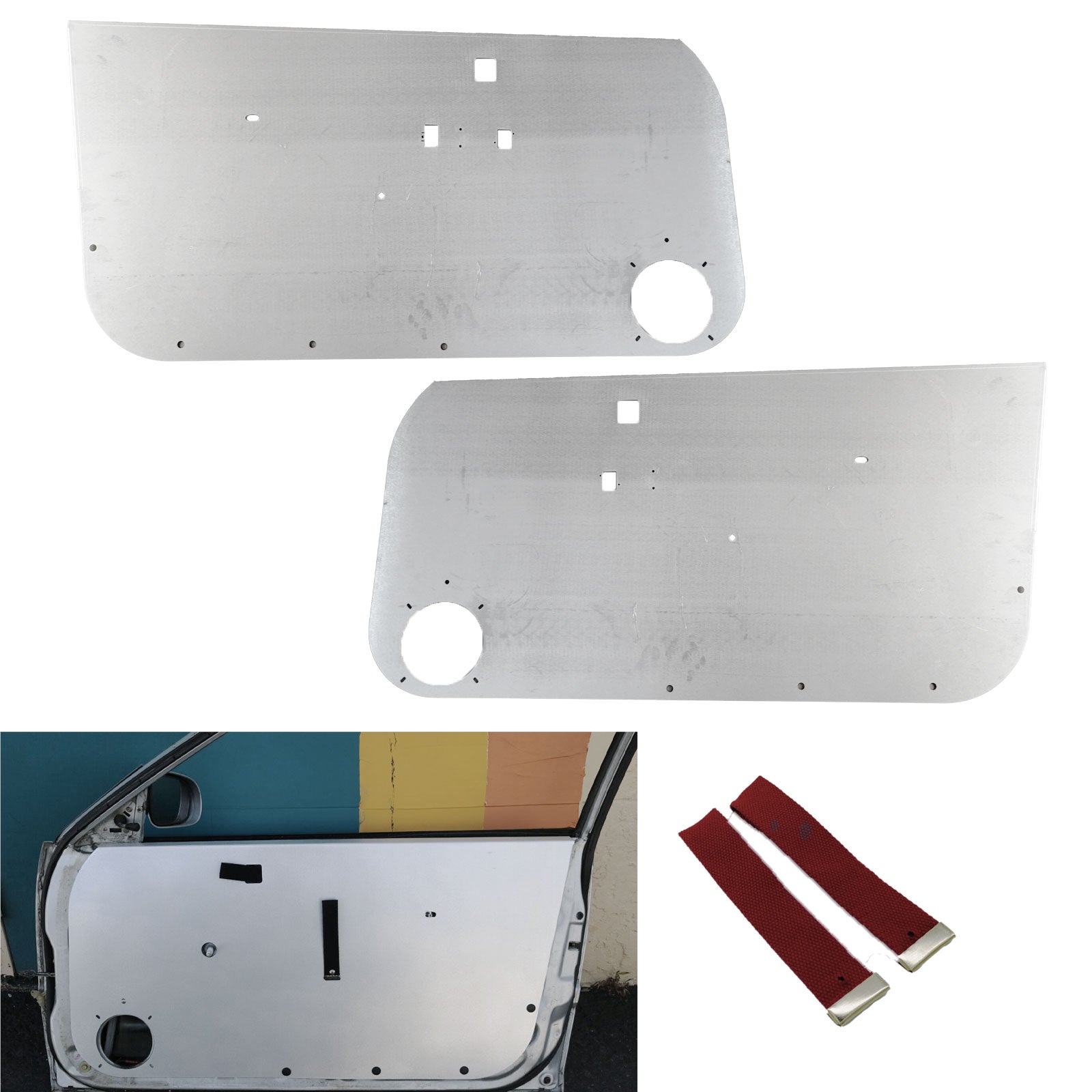 Aluminum Door Panels Fits Honda Civic 96-00 Coupe Hatch EK EJ Card Power Manual Window - Bull Boost Performance