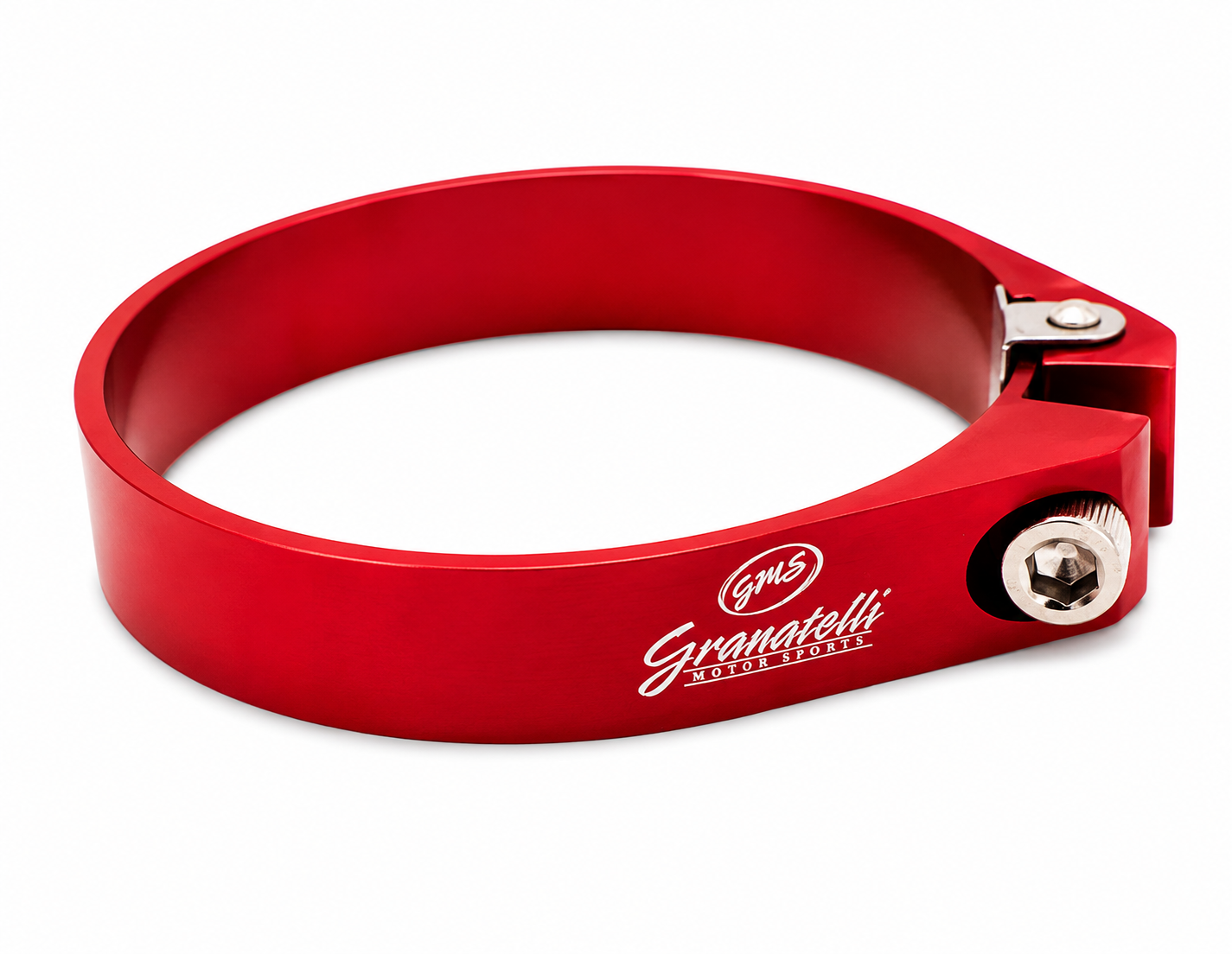 Red Anodized Billet Aluminum Hose Clamp 77.8mm–79.8mm (Approx. 3.06"–3.14") – 971275R - Granatelli Motor Sports