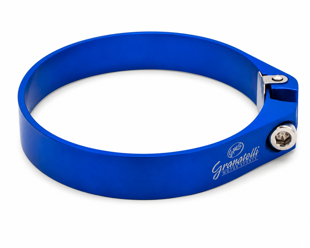 Blue Anodized Billet Aluminum Hose Clamp 84.5mm–86.5mm (Approx. 3.32"–3.40") – 971300B - Granatelli Motor Sports