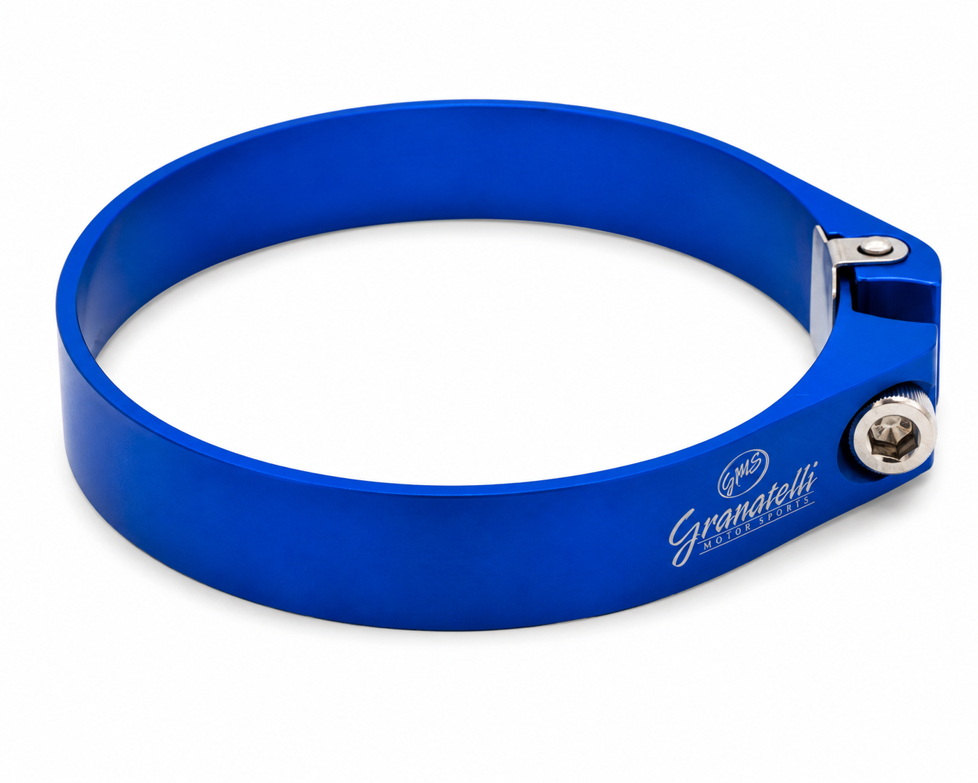 Blue Anodized Billet Aluminum Hose Clamp 97.5mm–99.5mm (Approx. 3.83"–3.91") – 971350B - Granatelli Motor Sports