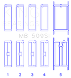 King Engine Bearings Chevrolet 400 Crankshaft Main Bearing Set (Set of 5) - Size .001