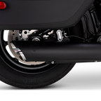 Vance & Hines 2025+ HD Softail Twin Slash 4in Round Black Slip-On Exhaust