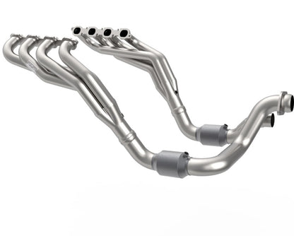 Kooks 20-22 Ford F250 7.3L V8 / Ford F350 7.3L V8 1-7/8in x 3in SS Headers w/ H.O. Green Catted Conn