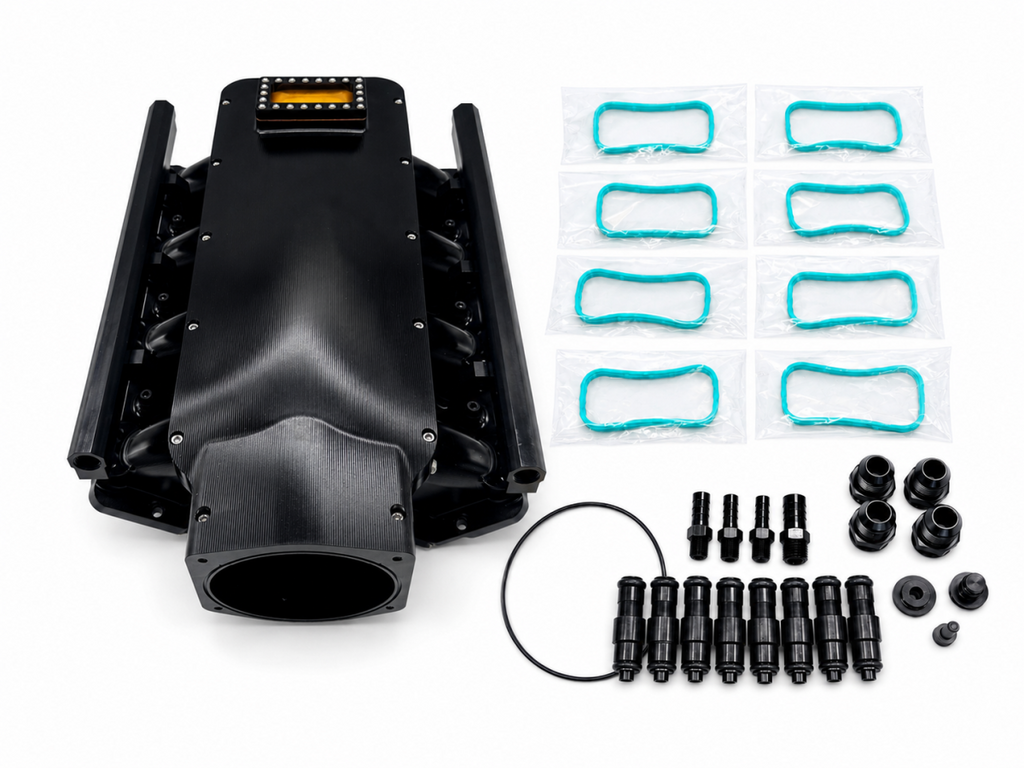 ZILLA Black Billet LS Intake Manifold – 120mm Inlet – 980120 - Granatelli Motor Sports
