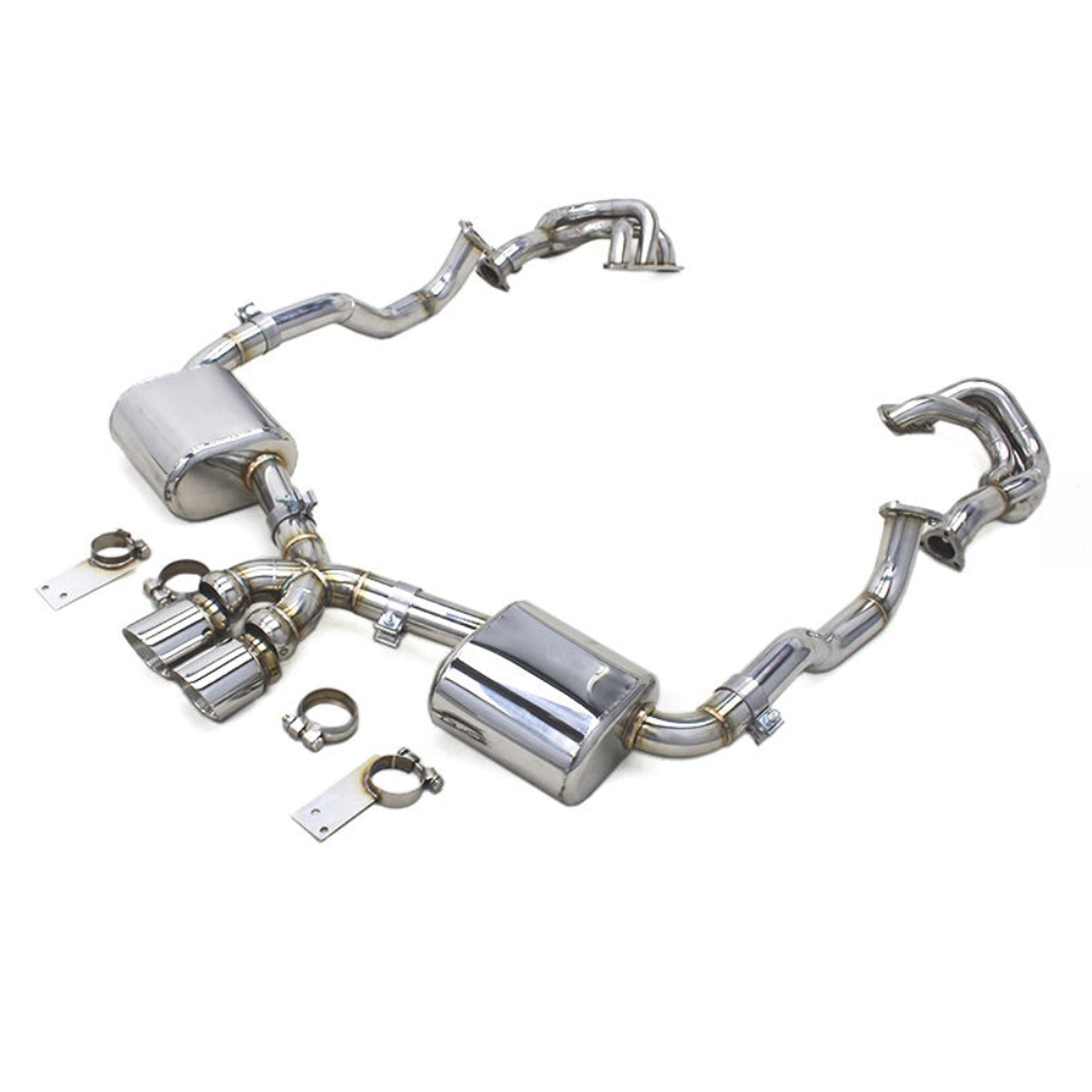 Stainless Valved Catback Exhaust for Porsche Boxster Cayman 981 - Bull Boost Performance