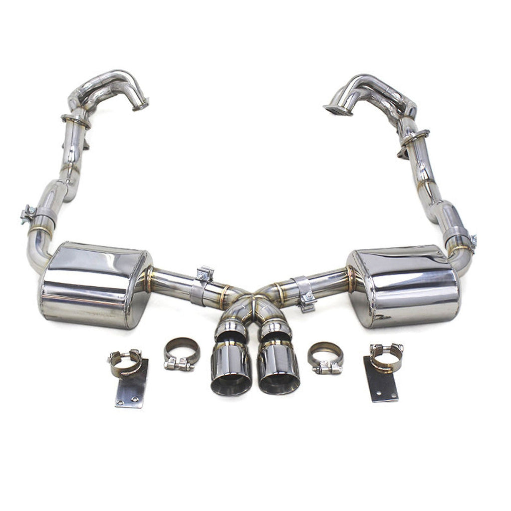 Stainless Valved Catback Exhaust for Porsche Boxster S Cayman S 987.2 2.7L - Bull Boost Performance