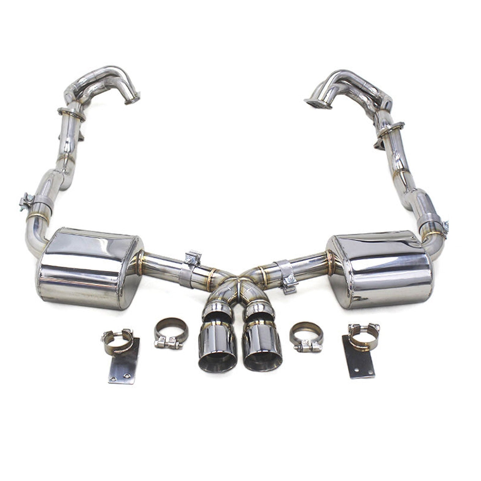 Stainless Valved Catback Exhaust for Porsche Boxster Cayman 981 - Bull Boost Performance