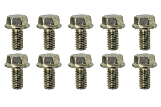 Moroso M8-1.25 x 16mm Non-Serrated Zinc Flange Bolt  - 10 Pack