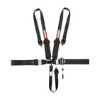 RaceQuip L & L 5pt Ratchet HNR Harness Black