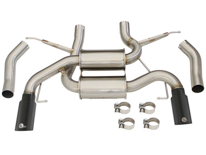 aFe MACHForce XP 2.5in Axle Back Stainless Exhaust w/ Black Tips 07-13 BMW 335i 3.0L L6 (E90/92) N55