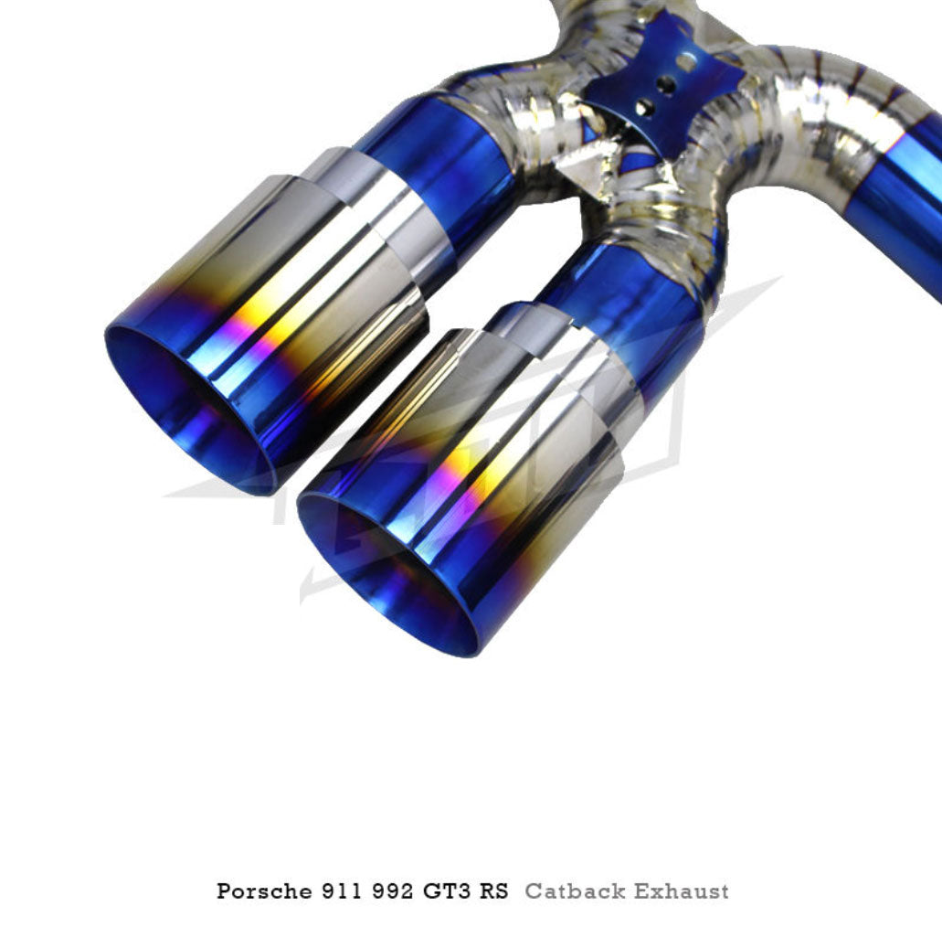 Titanium Straight Catback Exhaust for Porsche 992 992.1 992.2 GT3 RS GT3RS 4.0 - Bull Boost Performance