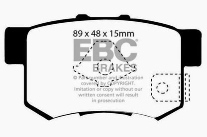 EBC 10-12 Acura RDX 2.3 Turbo Ultimax2 Rear Brake Pads