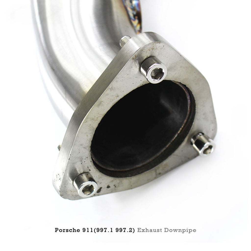 Catted Exhaust Header Downpipe for Porsche Carrera 911 997 997.1 997.2 - Bull Boost Performance